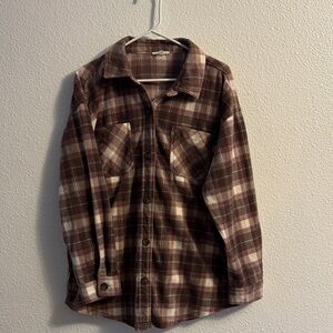 Maurices Brown Plaid Jacket